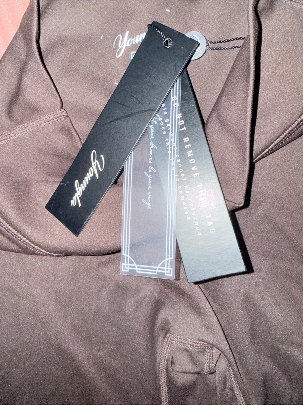 YoungLA Brown W227 - CURVE FLARE LEGGINGS in color “bossy” size large NWT - Picture 6 of 10